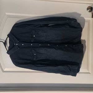 K.Jordan Pearl snap denim shirt. Size 20W